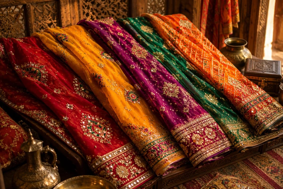 Master artisan weaving a saree