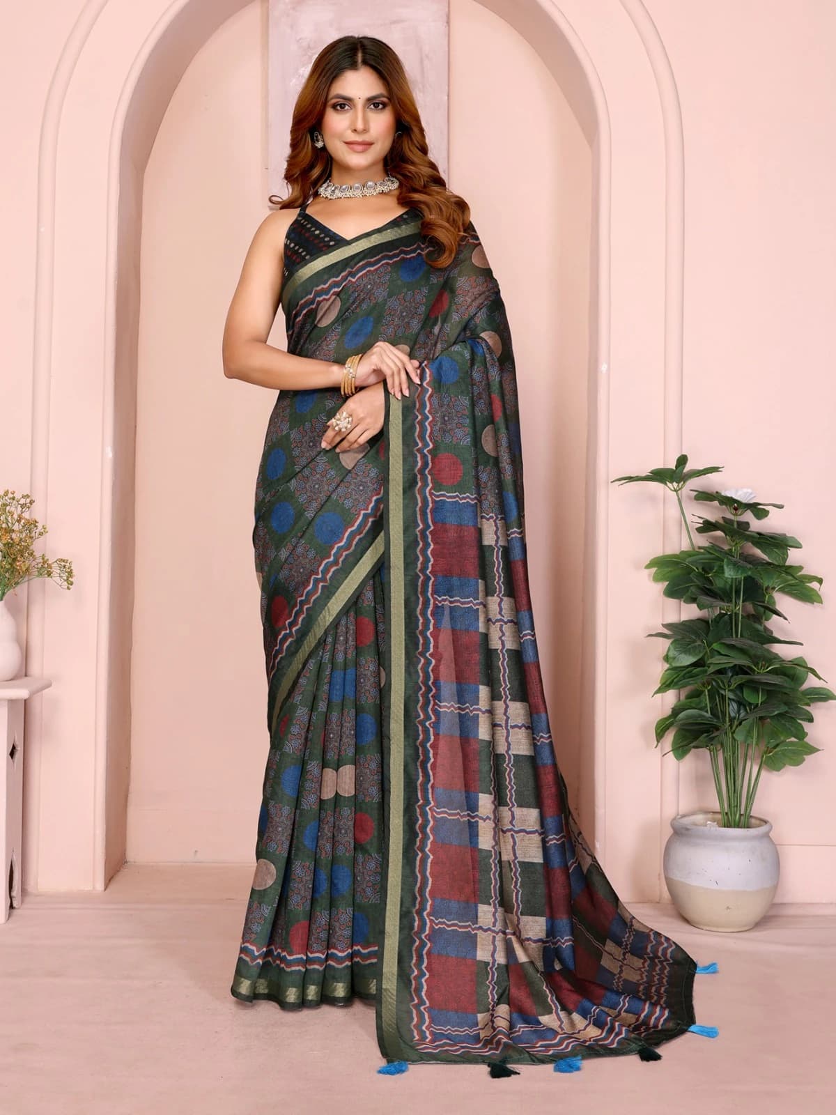 Black Chanderi