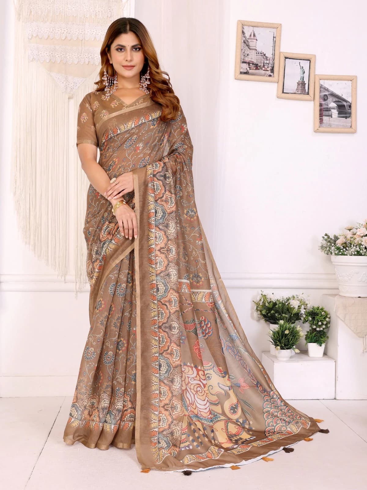 White Chanderi